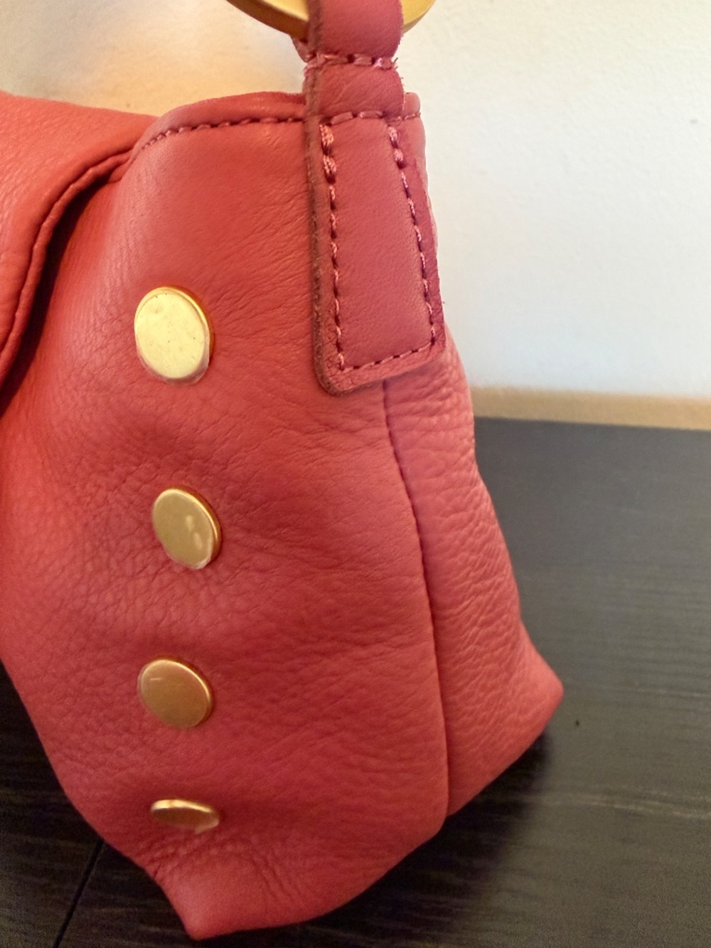 🌸 NWT Hammitt VIP Medium Crossbody - Rogue Pink Leather & Brushed Gold Rivets! - Picture 5 of 11
